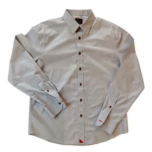 UNTUCKit Other - UNTUCKit Mens Wrinkle Free Cotton Button Down Shirt Grey Micro Pattern Medium
